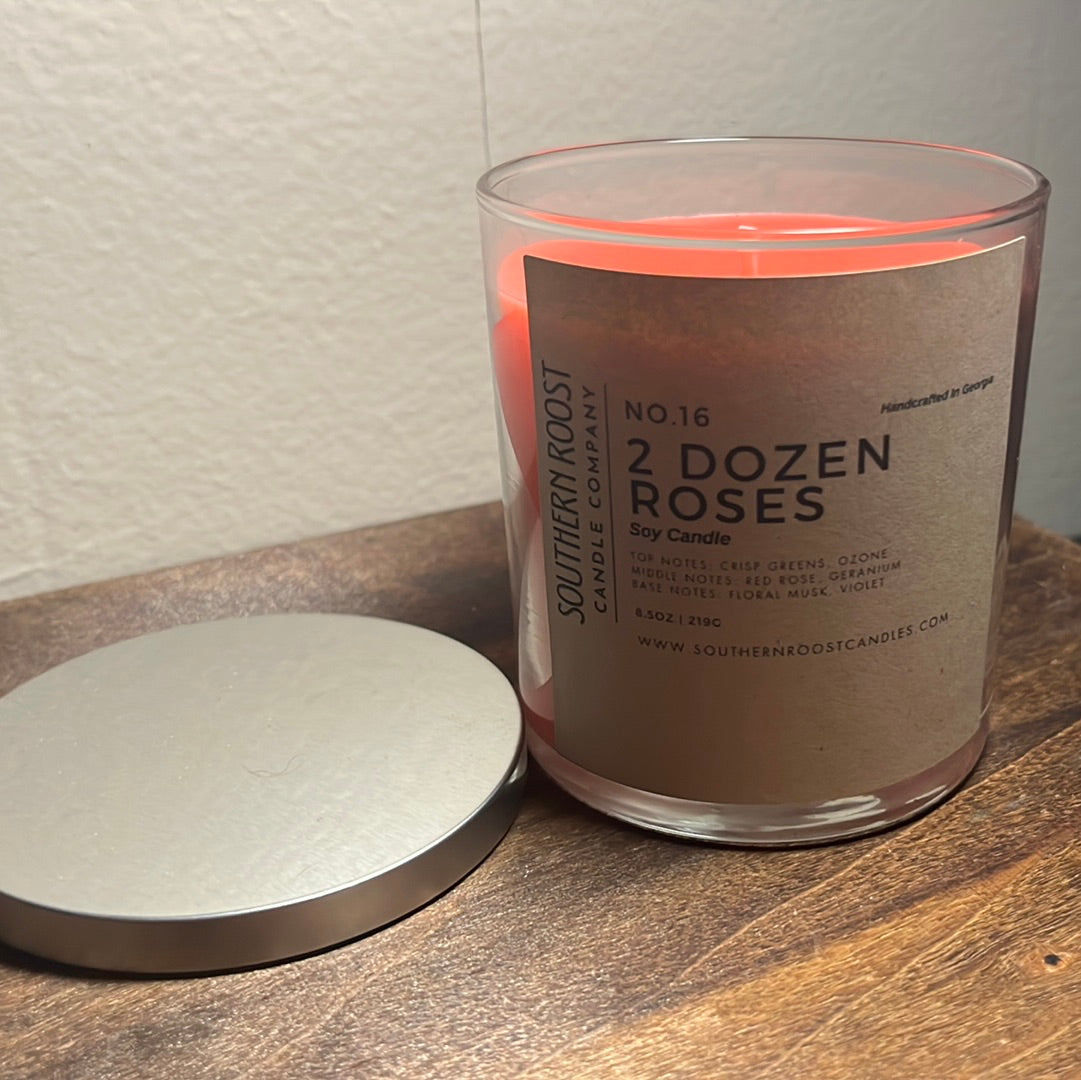 2 Dozen Roses Candle